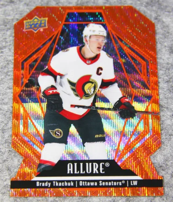 2022-23 Brady Tkachuk #69 Upper Deck Allure Orange Slice Die-Cut