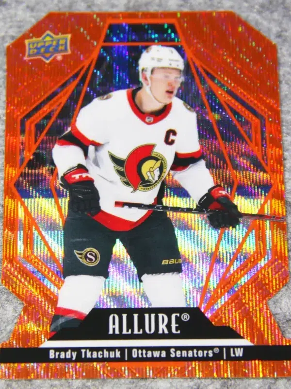 2022-23 Brady Tkachuk #69 Upper Deck Allure Orange Slice Die-Cut