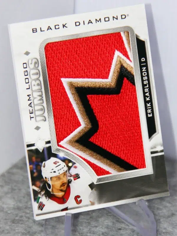 2023-24 Erik Karlsson #TL-EK Upper Deck Black Diamond Team Logo Jumbos Patch