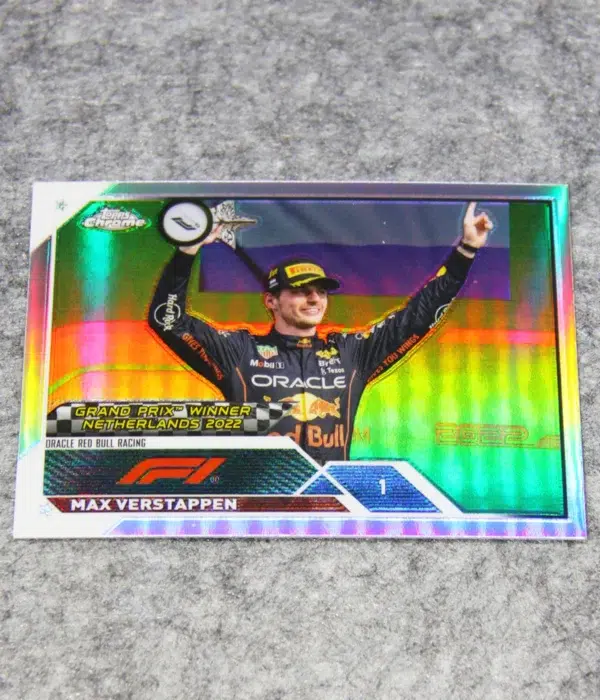 2023 Max Verstappen #158 Topps Chrome F1 Grand Prix Winner Refractor