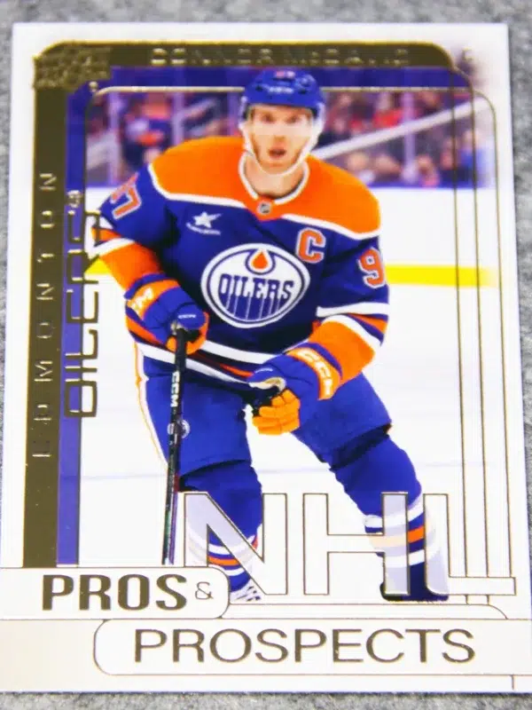 2024-25 Connor McDavid #PP-9 Upper Deck Extended Series Pros & Prospects Gold