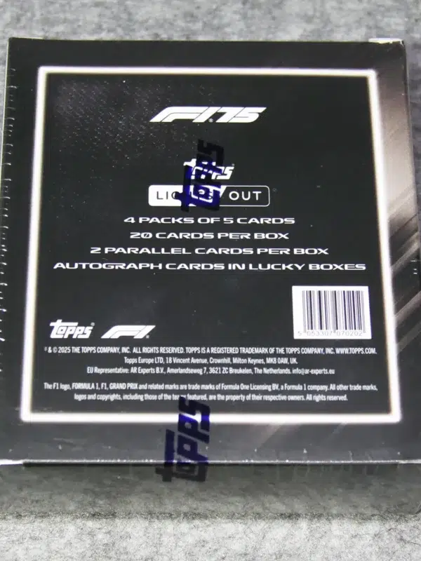 2025 Topps Lights Out Formula 1 Hobby Box - Sealed