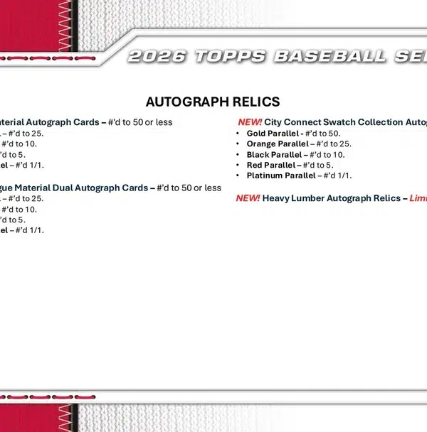 2026 Topps 75 Series 1 Baseball MLB Mega Box - Sealed