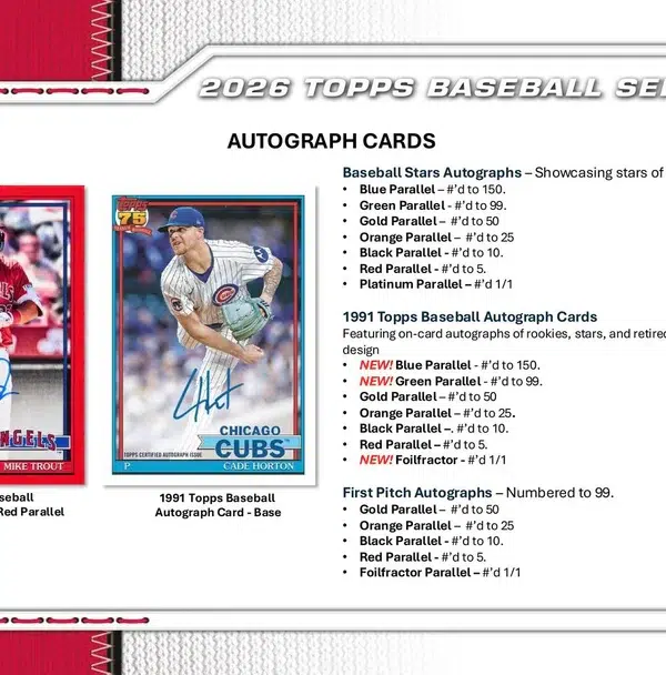 2026 Topps 75 Series 1 Baseball MLB Mega Box - Sealed