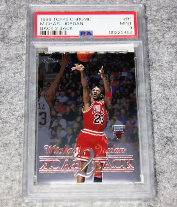 1998-99 Michael Jordan #B1 Topps Chrome Back 2 Back PSA 9 MINT