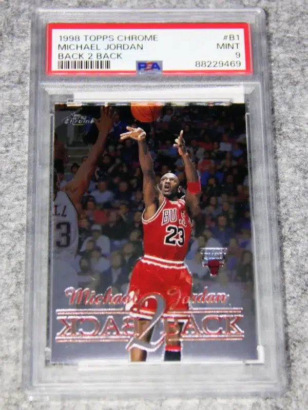 1998-99 Michael Jordan #B1 Topps Chrome Back 2 Back PSA 9 MINT