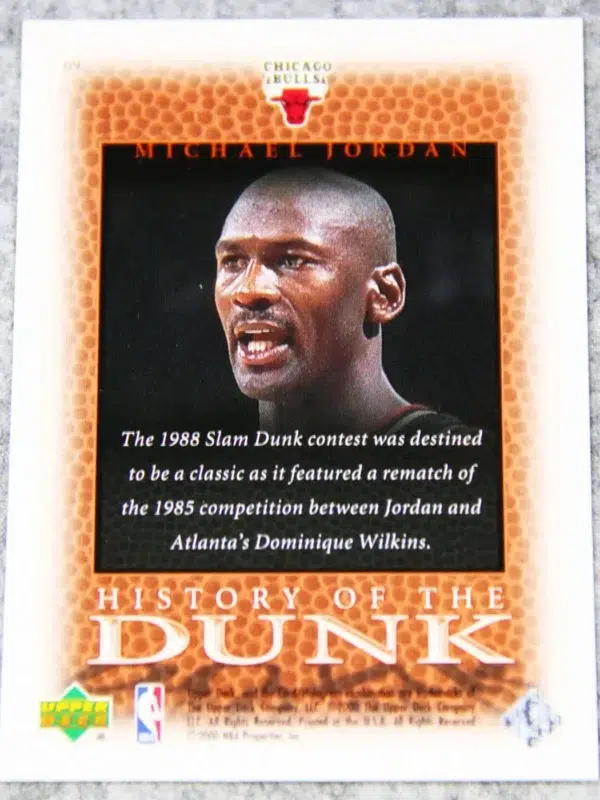 1999-00 Michael Jordan #69 Upper Deck Century Legends History of the Dunk
