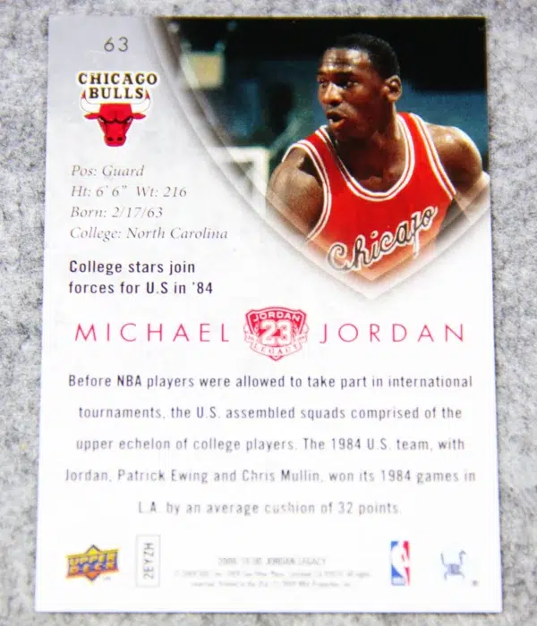 2009-10 Michael Jordan #63 Upper Deck Jordan Legacy Gold