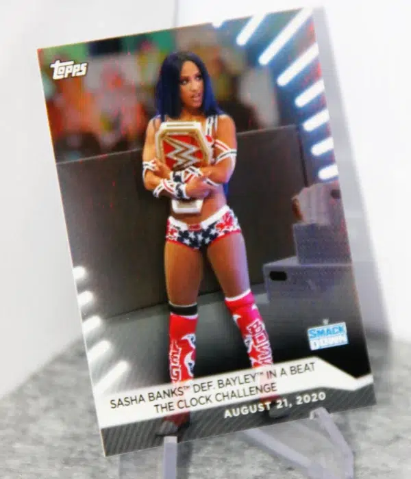 2020 Sasha Banks #62 WWE Smack Down Rainbow Foil