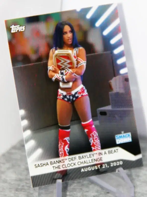 2020 Sasha Banks #62 WWE Smack Down Rainbow Foil