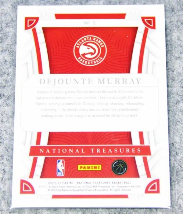 2021-22 Dejounte Murray #32 Panini National Treasures /99