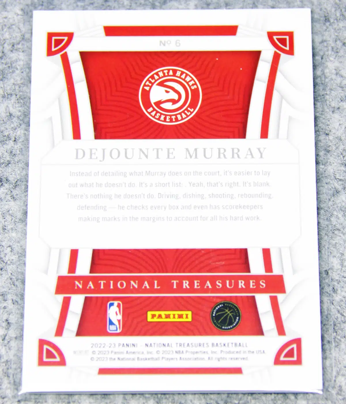 2021-22 Dejounte Murray #32 Panini National Treasures /99