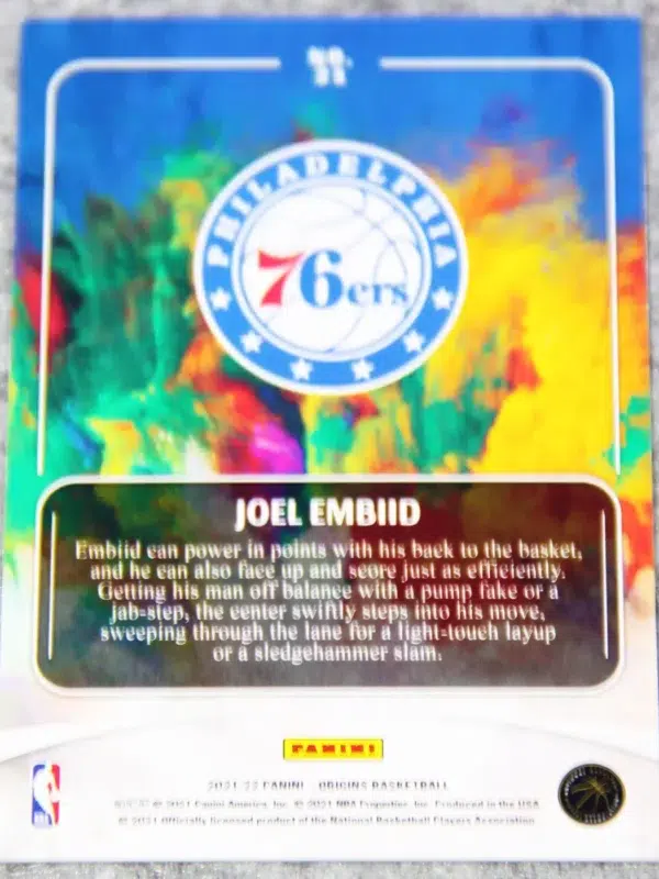 2021-22 Joel Embiid #21 Panini Origins Orange /75