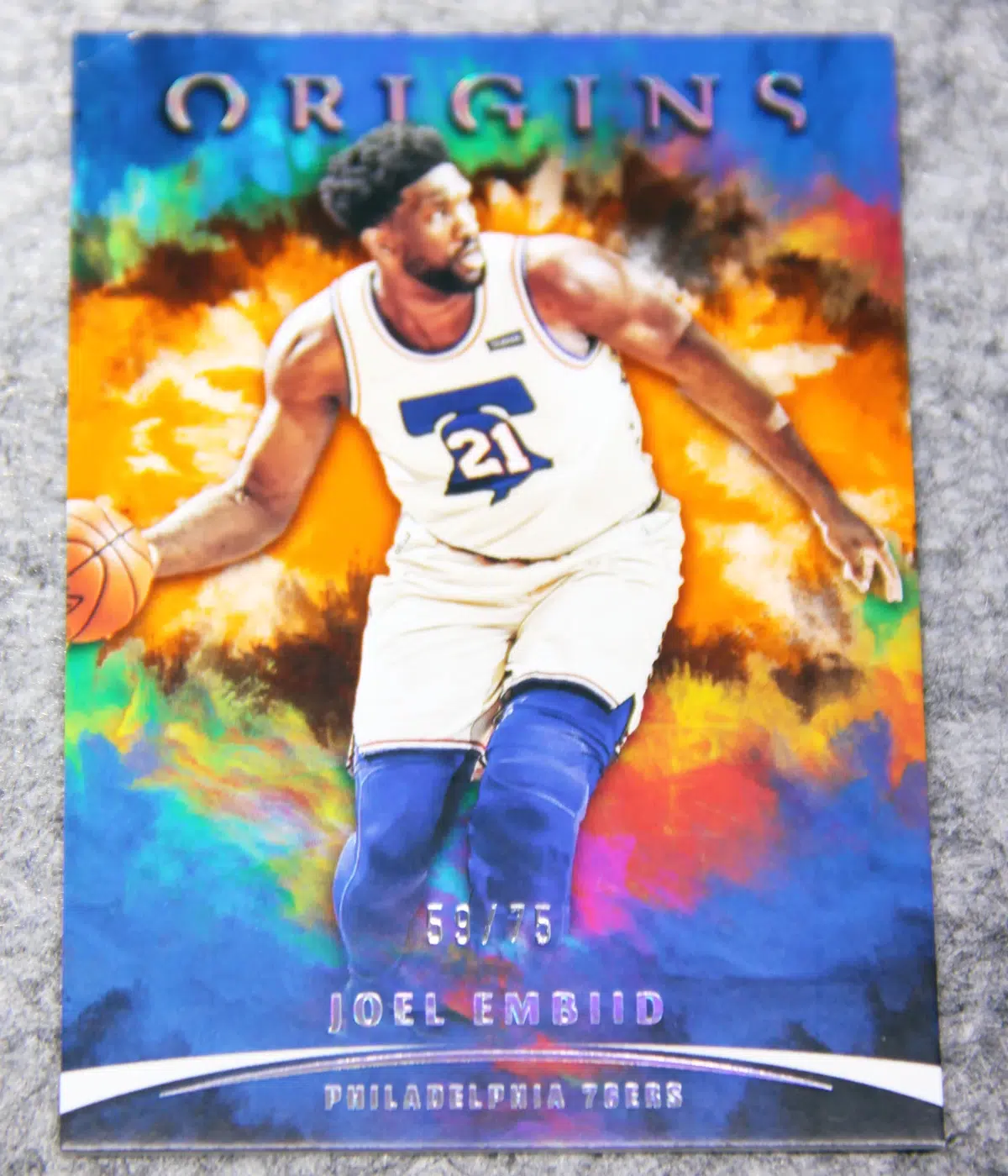 2021-22 Joel Embiid #21 Panini Origins Orange /75