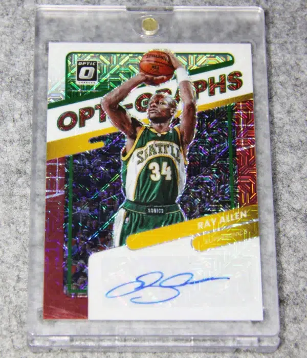 2021-22 Ray Allen #OG-RAL Panini Donruss Optic Opti-Graphs Choice Prizm Auto
