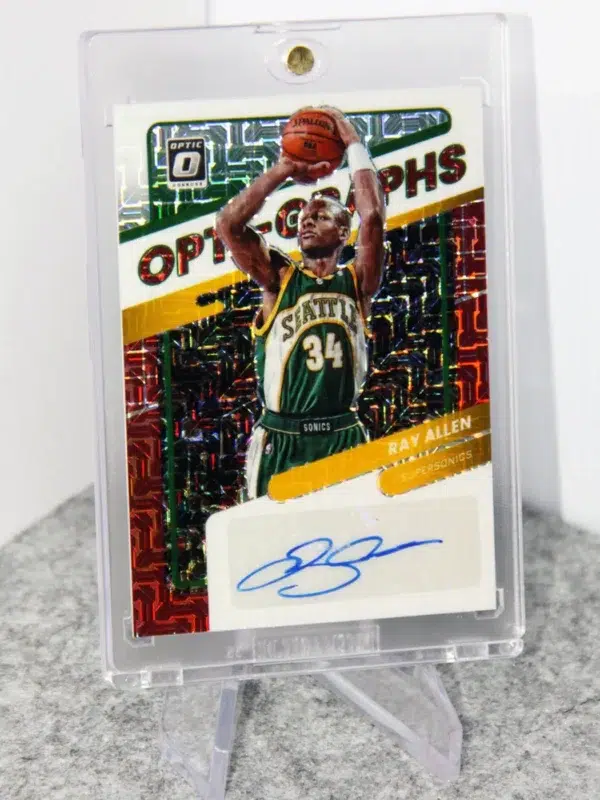2021-22 Ray Allen #OG-RAL Panini Donruss Optic Opti-Graphs Choice Prizm Auto