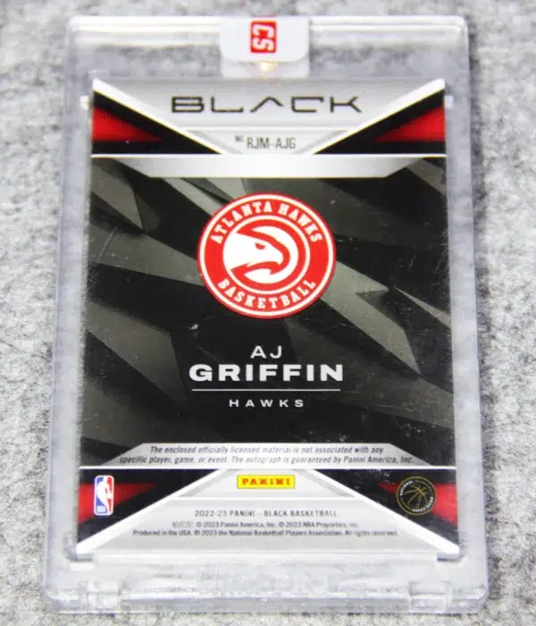 2022-23 AJ Griffin #RJM-AJG Panini Black Rookie Jumbo Memorabilia RC /15