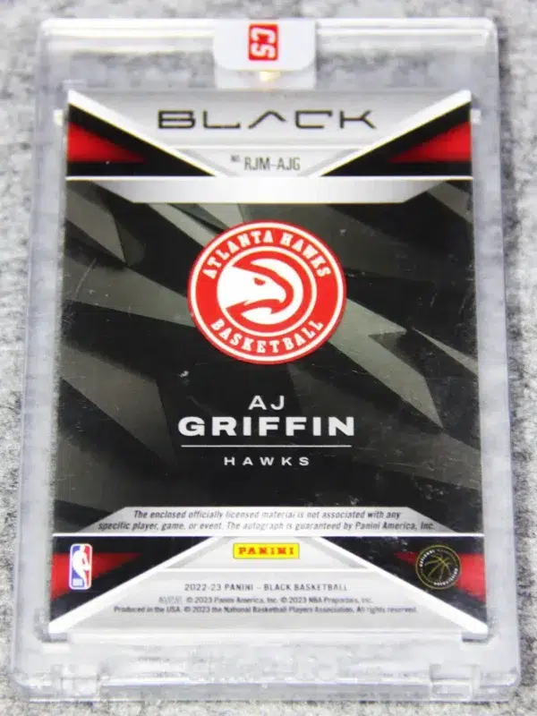 2022-23 AJ Griffin #RJM-AJG Panini Black Rookie Jumbo Memorabilia RC /15