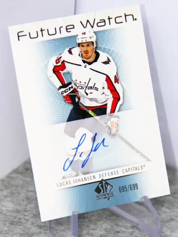 2022-23 Lucas Johansen #RFWA-LJ Upper Deck SP Authentic Retro Future Watch Auto /699