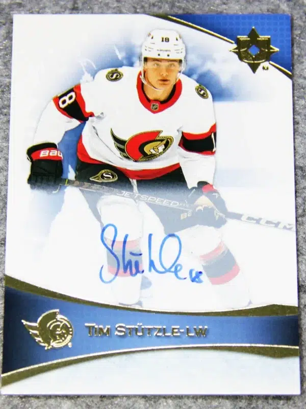 2022-23 Tim Stutzle #42 Upper Deck Ultimate Collection Hockey Auto