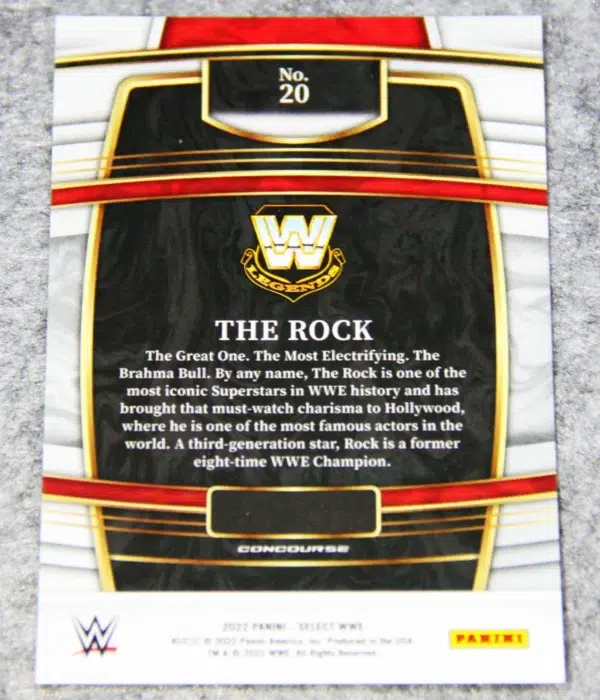 2022 Dwayne The Rock Johnson #20 Select WWE Concourse Red, White & Blue