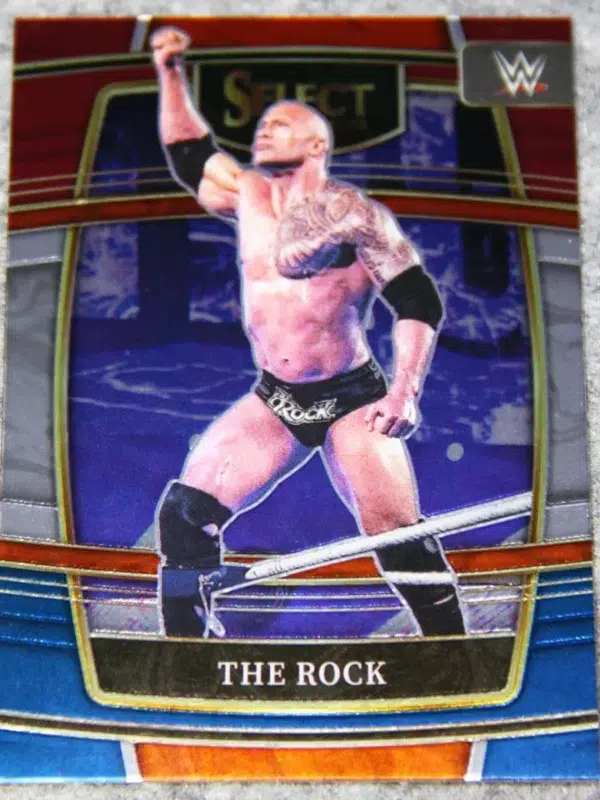 2022 Dwayne The Rock Johnson #20 Select WWE Concourse Red, White & Blue