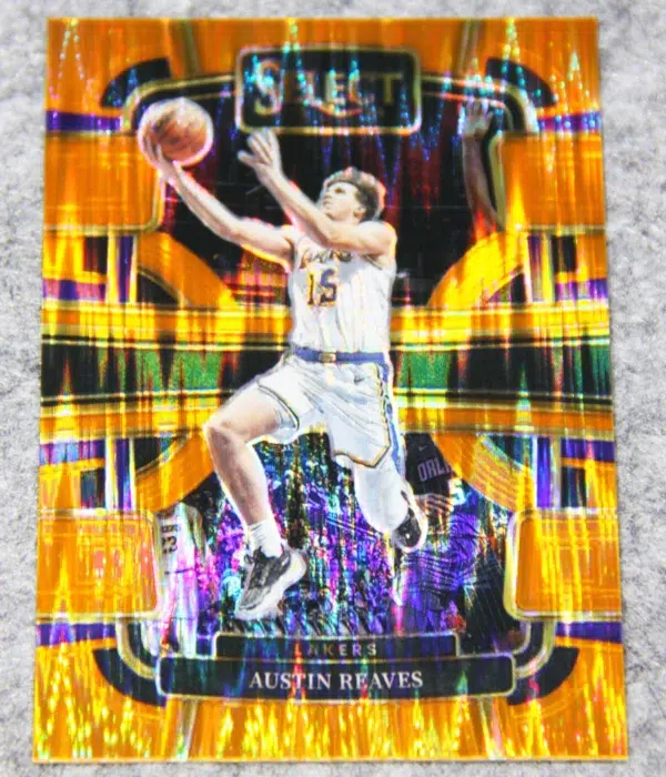 2023-24 Austin Reaves #52 Panini Select Orange Flash Prizm