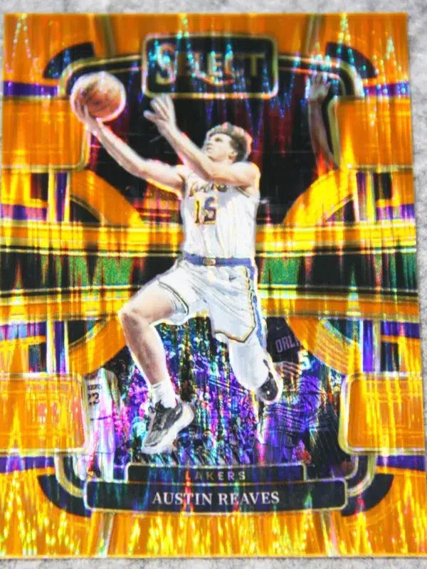2023-24 Austin Reaves #52 Panini Select Orange Flash Prizm