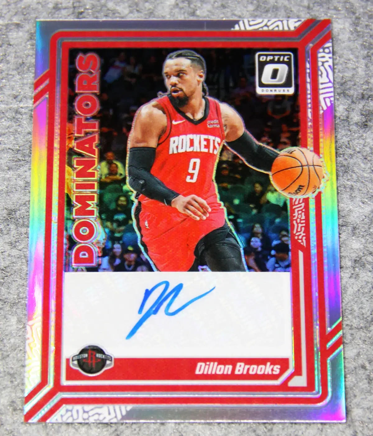 2023-24 Dillon Brooks #DS-BRK Panini Donruss Optic Dominators Signatures Holo Prizm /99