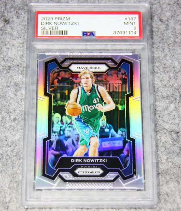 2023-24 Dirk Nowitzki #187 Panini Prizm Silver Prizm PSA 9 MINT