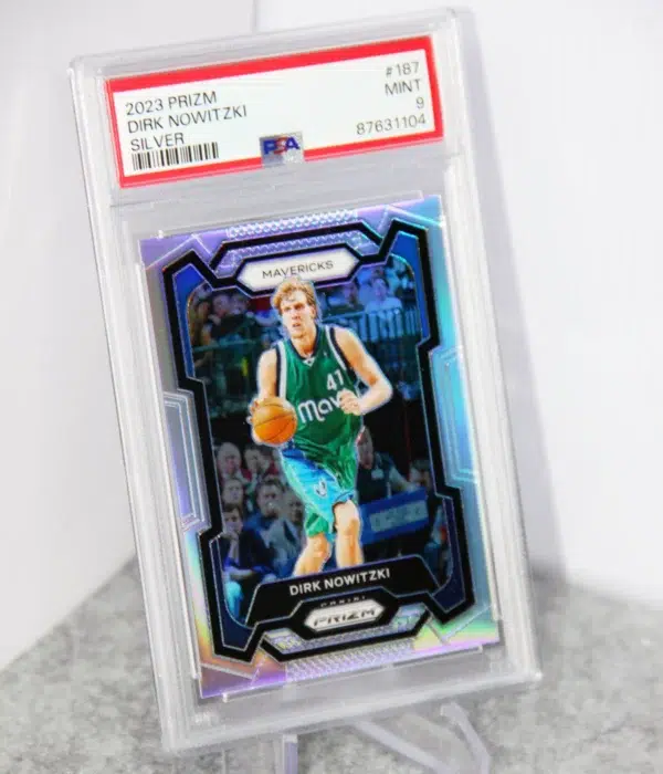 2023-24 Dirk Nowitzki #187 Panini Prizm Silver Prizm PSA 9 MINT
