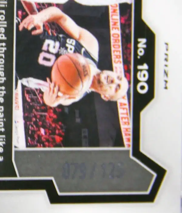 2023-24 Manu Ginobili #190 Panini Prizm Blue Ice Prizm /125 PSA 9 MT