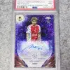 2023-24 Mika Godts #CA-MG Topps Chrome UEFA Club Competitions Violet Speckle Refractor RC Autograph /299 PSA 9