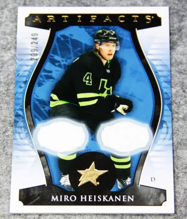 2023-24 Miro Heiskanen #5 Upper Deck Artifacts Hockey Gold Materials /249