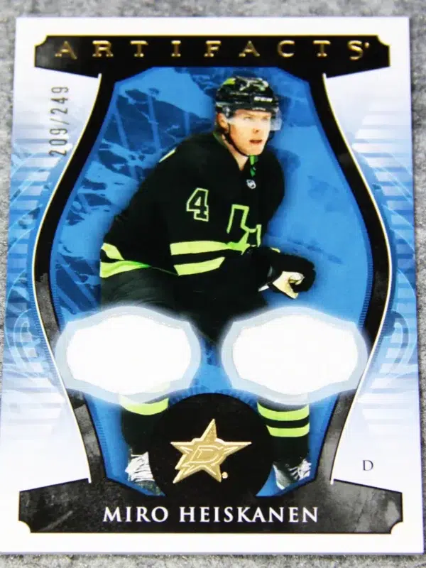 2023-24 Miro Heiskanen #5 Upper Deck Artifacts Hockey Gold Materials /249