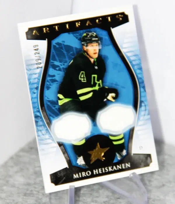 2023-24 Miro Heiskanen #5 Upper Deck Artifacts Hockey Gold Materials /249