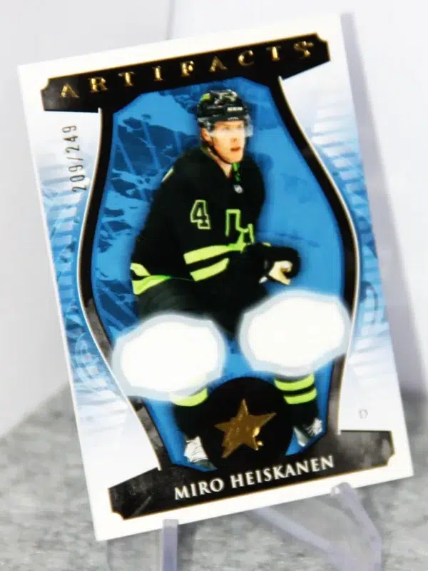 2023-24 Miro Heiskanen #5 Upper Deck Artifacts Hockey Gold Materials /249