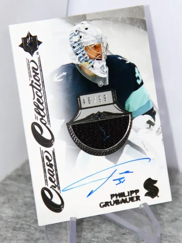 2023-24 Philipp Grubauer #CC-PG Upper Deck Ultimate Crease Collection Patch Autograph /99