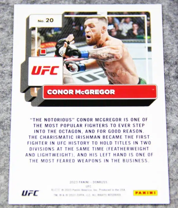 2023 Conor McGregor #20 Panini Donruss UFC