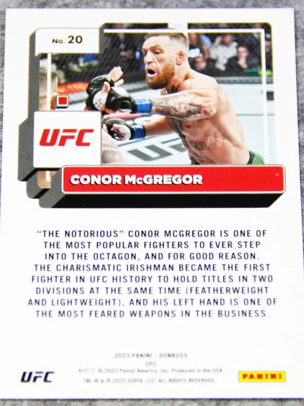 2023 Conor McGregor #20 Panini Donruss UFC