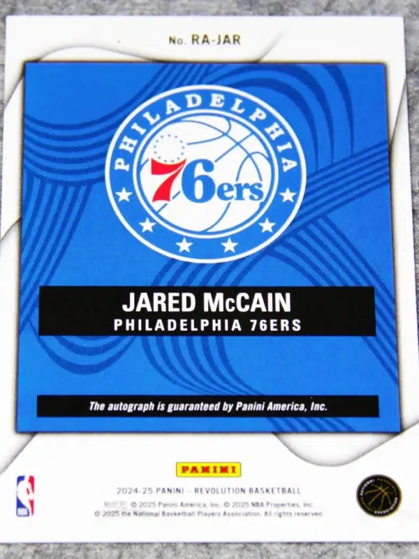 2024-25 Jared McCain #RA-JAR Panini Revolution Autograph RC
