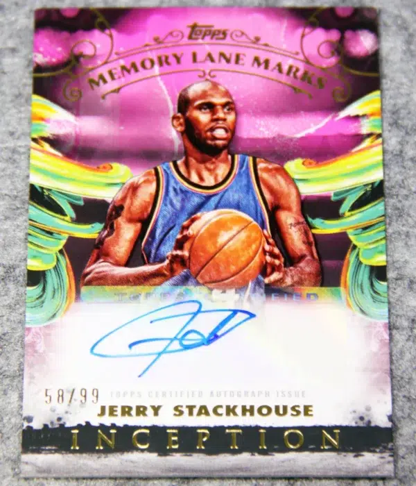 2024-25 Jerry Stackhouse #MLM-JSH Topps Inception Basketball Memory Lane Marks Autograph