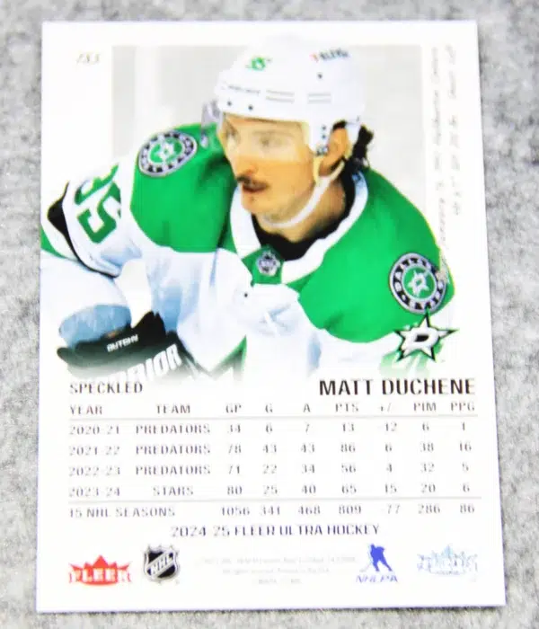 2024-25 Matt Duchene #185 Upper Deck Fleer Ultra Speckled Foil