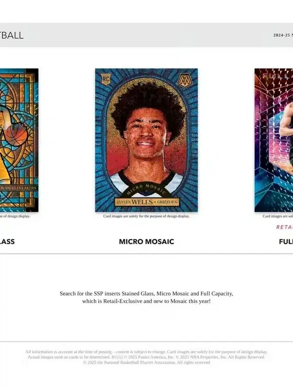 2024-25 Panini Mosaic NBA Basketball Mega Box - Sealed