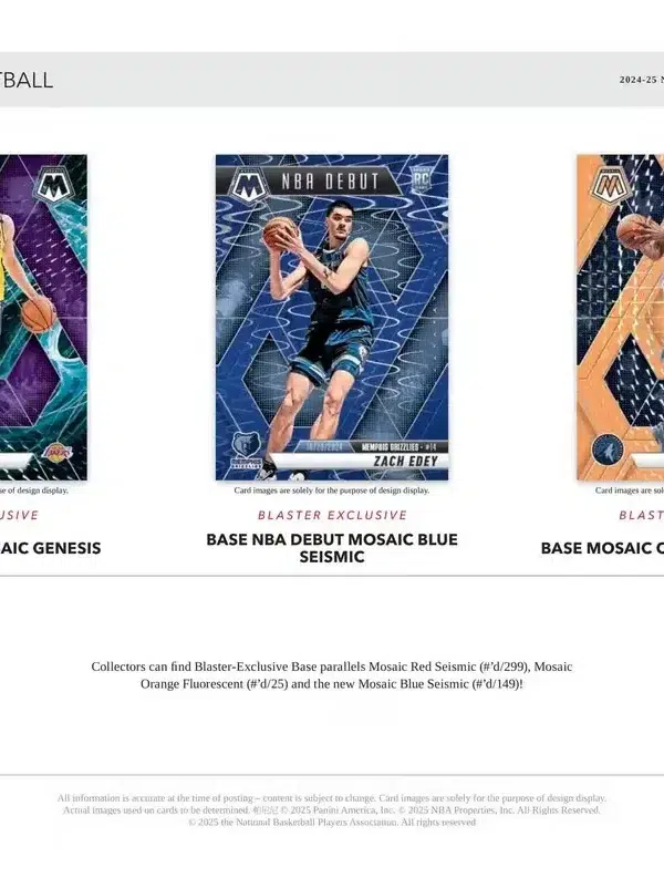 2024-25 Panini Mosaic NBA Basketball Mega Box - Sealed