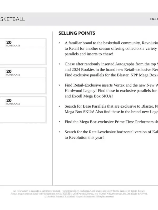 2024-25 Panini Revolution NBA Basketball Mega Box - Verzegeld