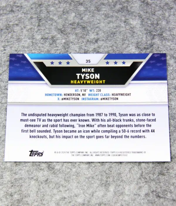 2024 Mike Tyson #35 Topps Chrome