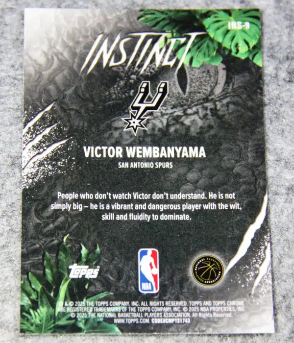 2025-26 Victor Wembanyama #INS-9 Topps Chrome Instinct