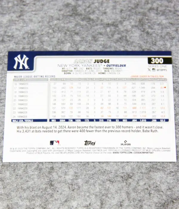 2025 Aaron Judge #300 Topps Series One