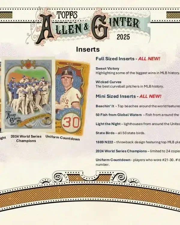 2025 Topps Allen & Ginter Baseball MLB Value Box - Sealed